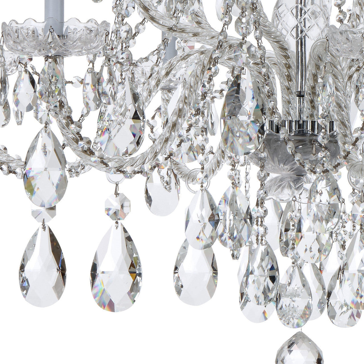 Traditional 12 Light Crystal Chandelier