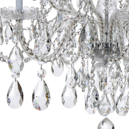 Traditional 12 Light Crystal Chandelier