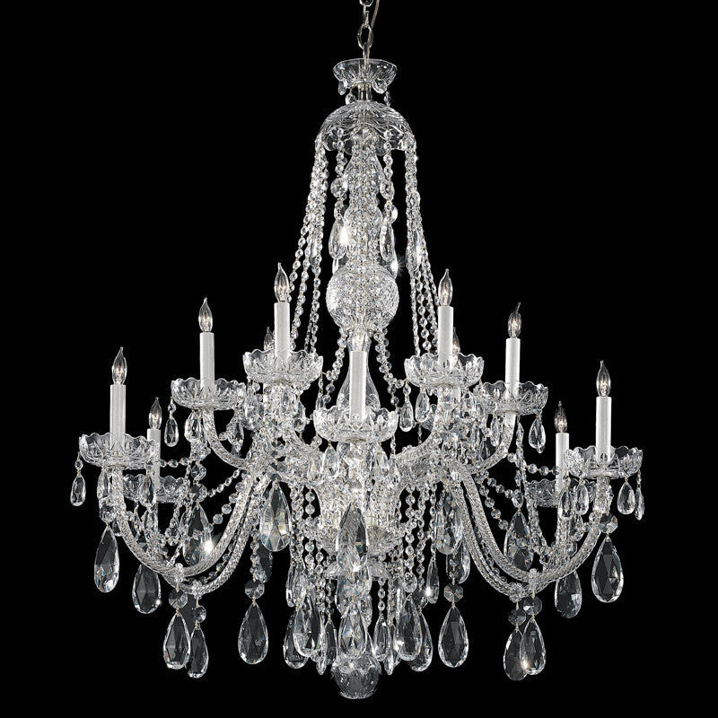Traditional 12 Light Crystal Chandelier