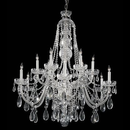 Traditional 12 Light Crystal Chandelier