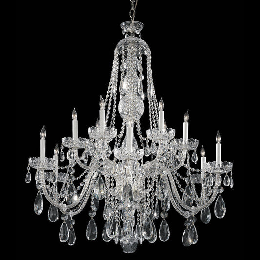 Traditional 12 Light Crystal Chandelier