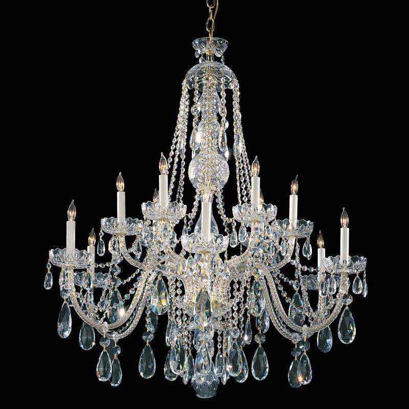 Traditional 12 Light Crystal Chandelier