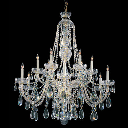 Traditional 12 Light Crystal Chandelier