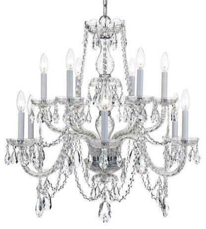 Traditional 12 Light Crystal Chandelier