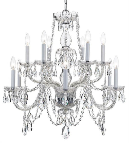 Traditional 12 Light Crystal Chandelier