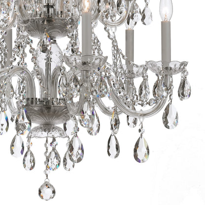 Traditional 12 Light Crystal Chandelier