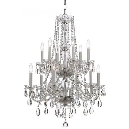 Traditional 12 Light Crystal Chandelier