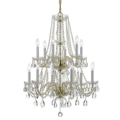 Traditional 12 Light Crystal Chandelier