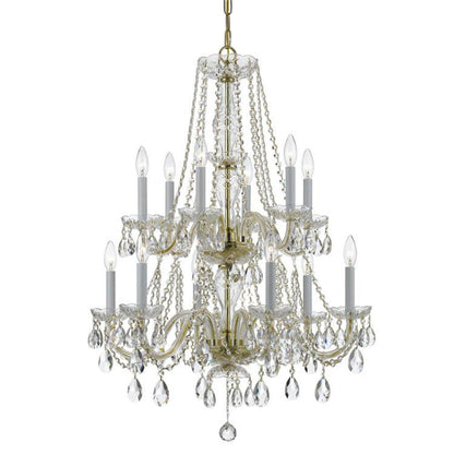 Traditional 12 Light Crystal Chandelier