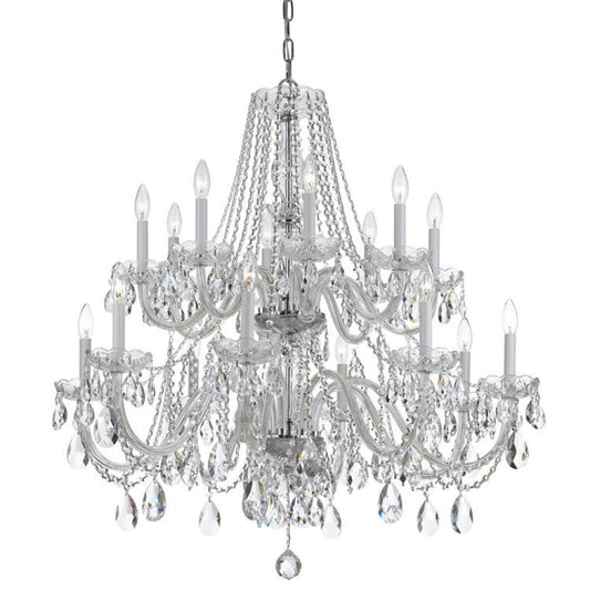 Traditional 16 Light Crystal Chandelier