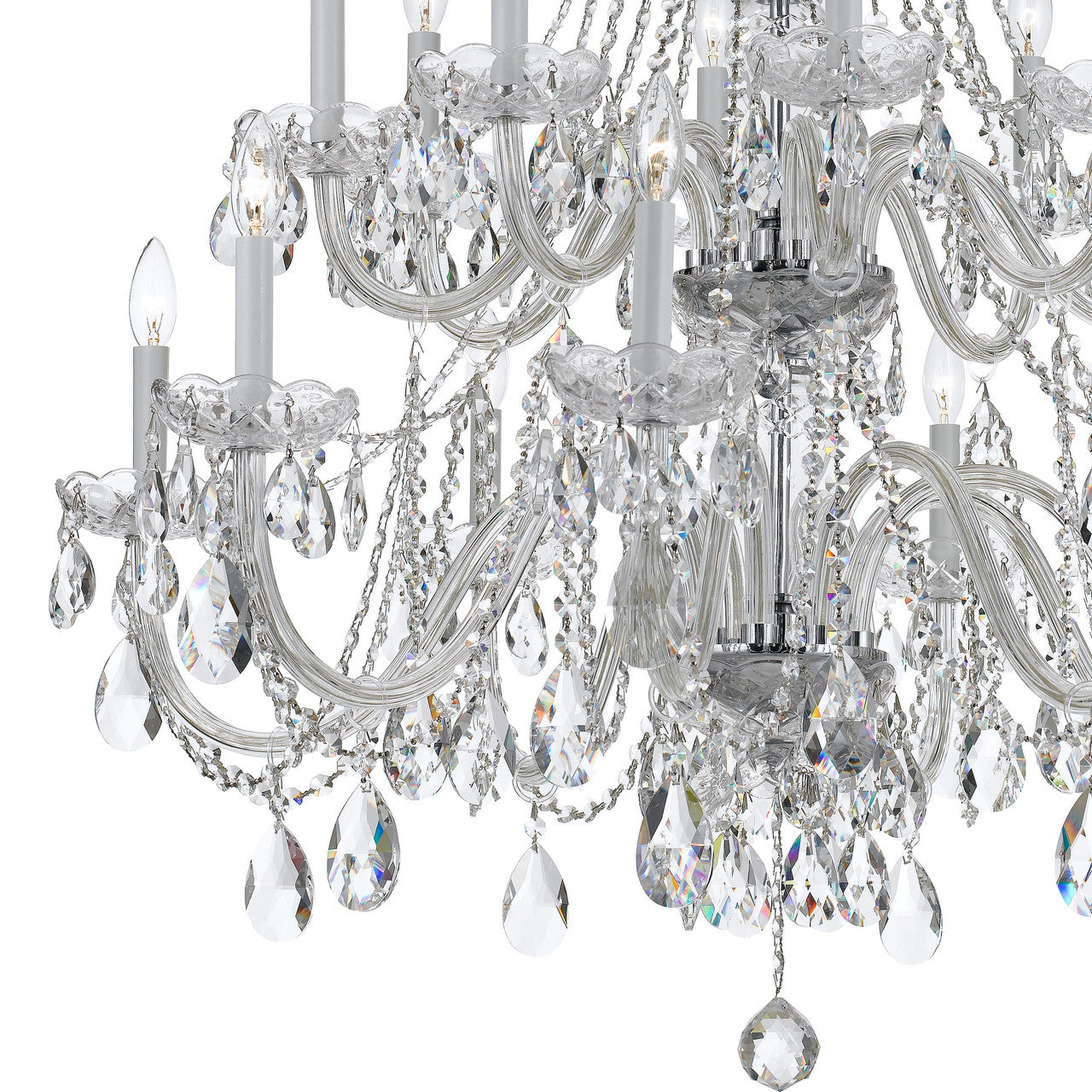 Traditional 16 Light Crystal Chandelier