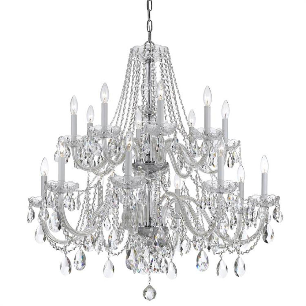 Traditional 16 Light Crystal Chandelier