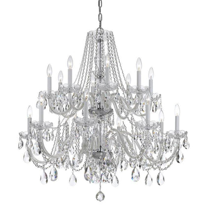 Traditional 16 Light Crystal Chandelier