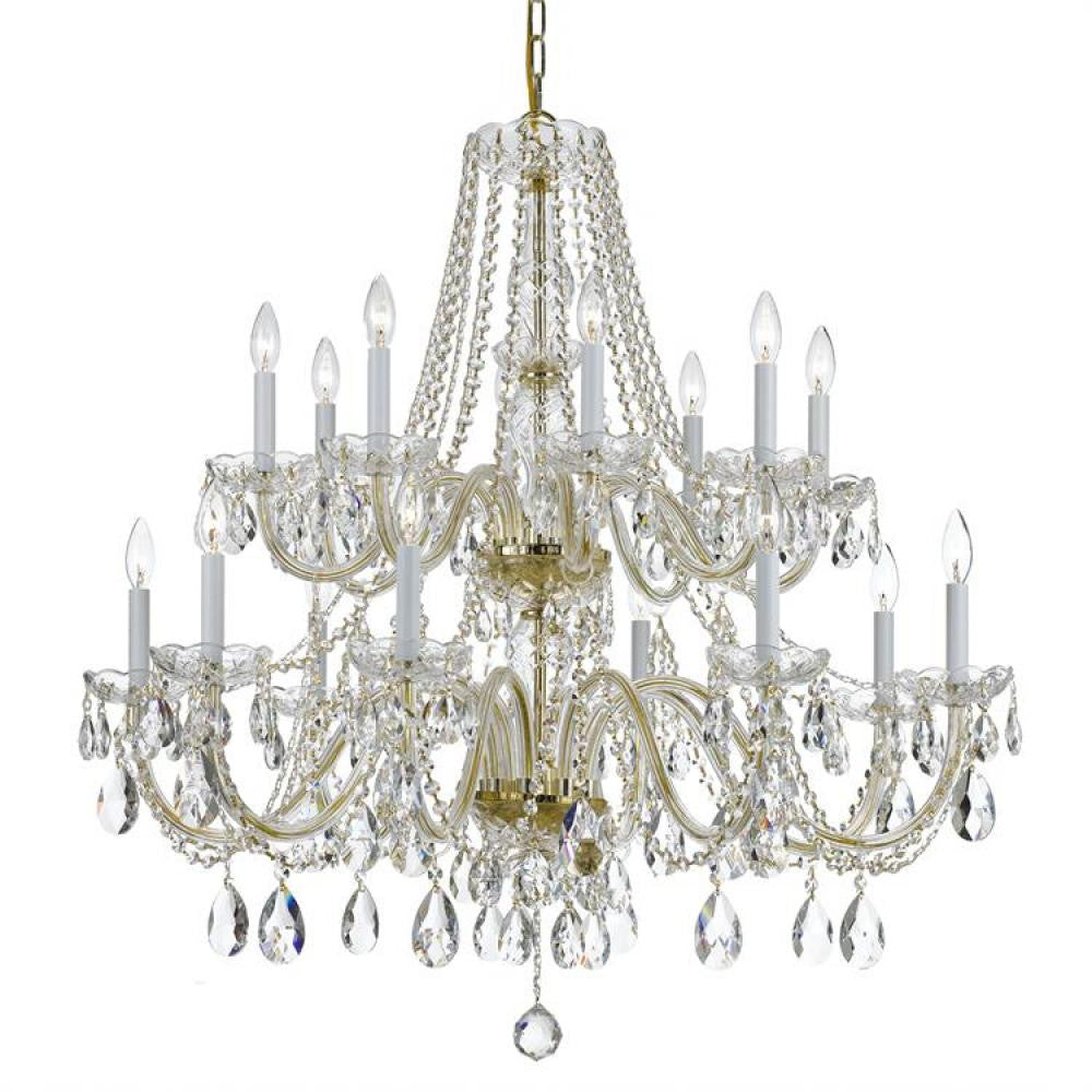Traditional 16 Light Crystal Chandelier