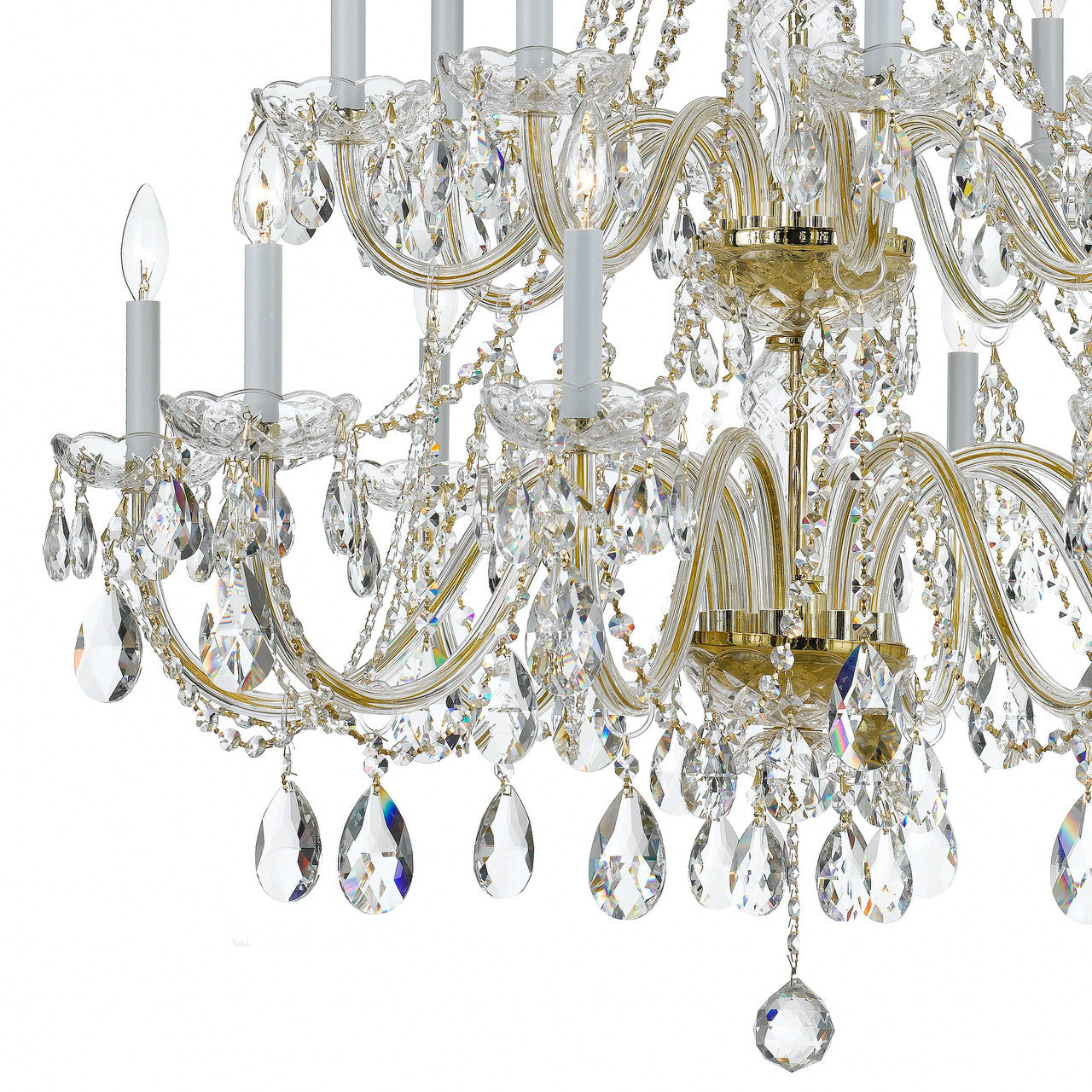 Traditional 16 Light Crystal Chandelier