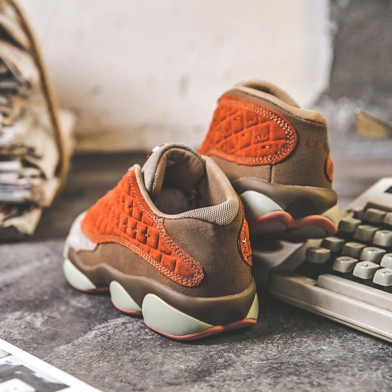 Women's Net Red Terracotta Daddy Sneakers Super Hot Trendy Style