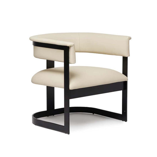 Interlude Darcy II Lounge Chair Cream Black