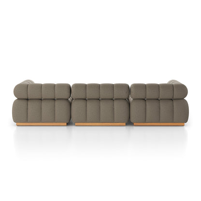 Four Hands Roma Outdoor 3-Piece Sectional with Ottoman