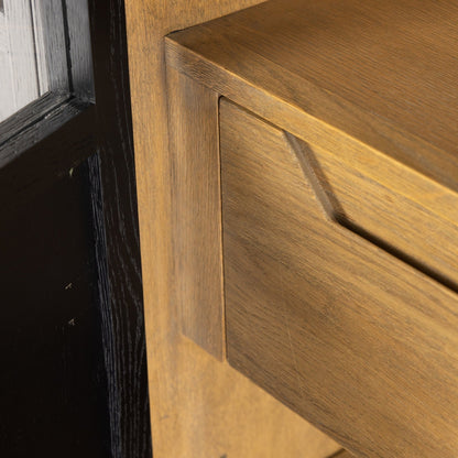 Four Hands Millie Panel and Glass Door Double Cabinet