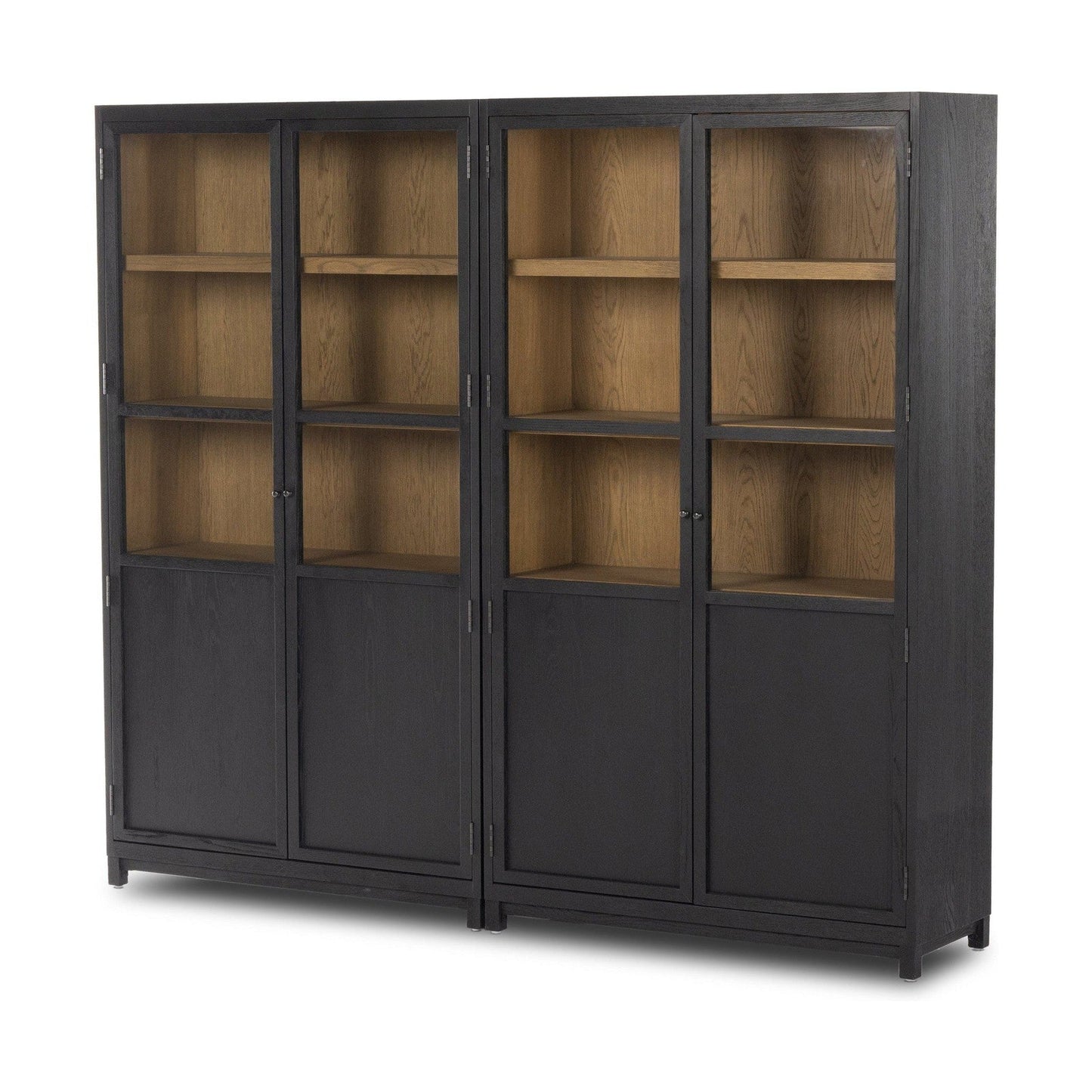 Four Hands Millie Panel and Glass Door Double Cabinet