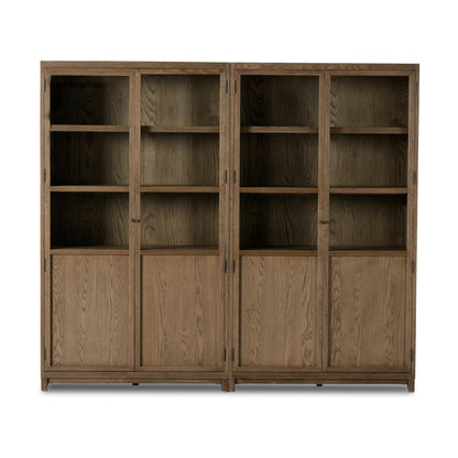 Four Hands Millie Panel and Glass Door Double Cabinet