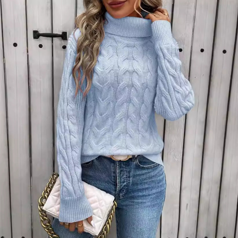 Women’s Cozy Cable-Knit Turtleneck Sweater Timeless Winter Elegance