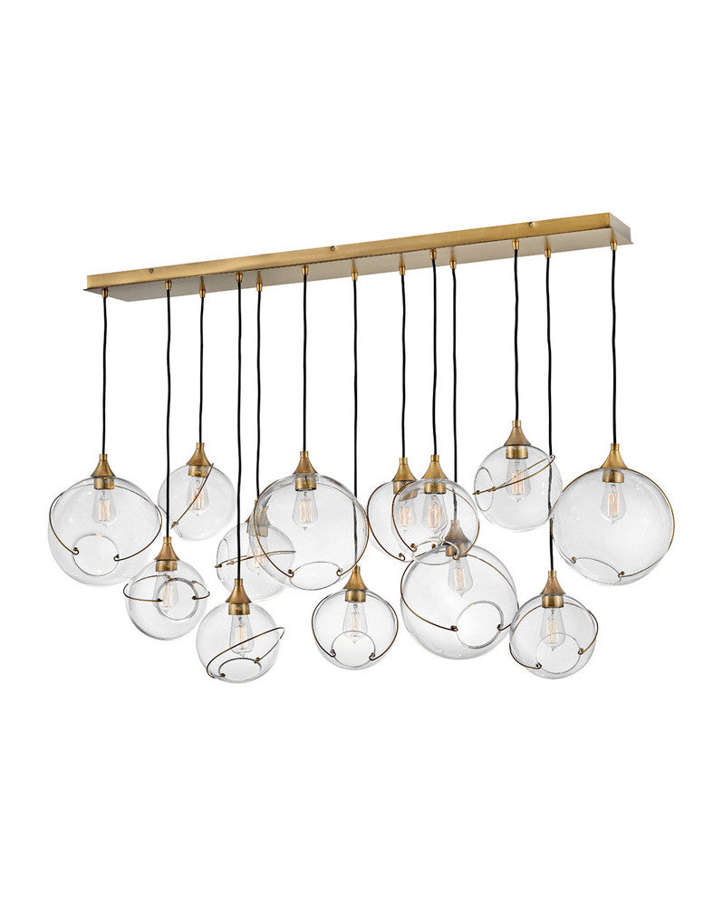 Skye Large Thirteen Light Linear Chandelier