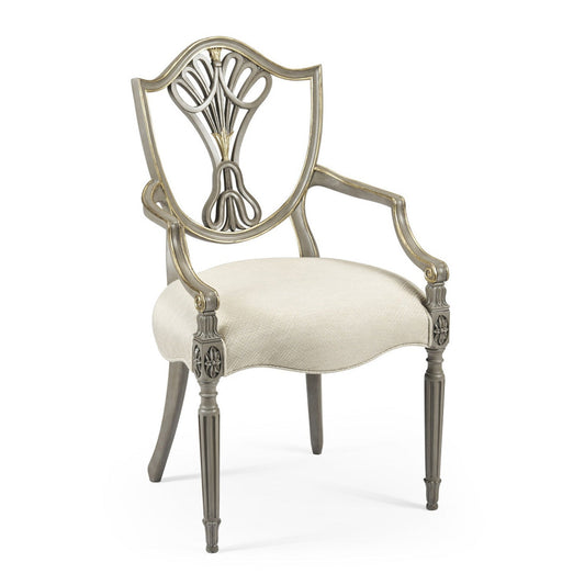 Jonathan Charles Buckingham Gilded Dining Armchair (495819-AC-PBG-F200) - Set of 2