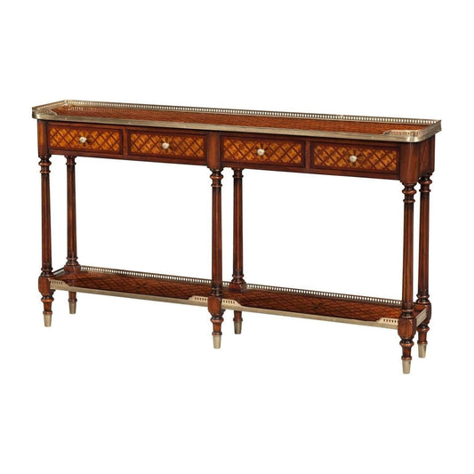 Theodore Alexander Brass Mounted Console Table