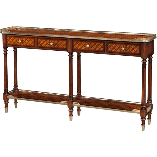 Theodore Alexander Brass Mounted Console Table