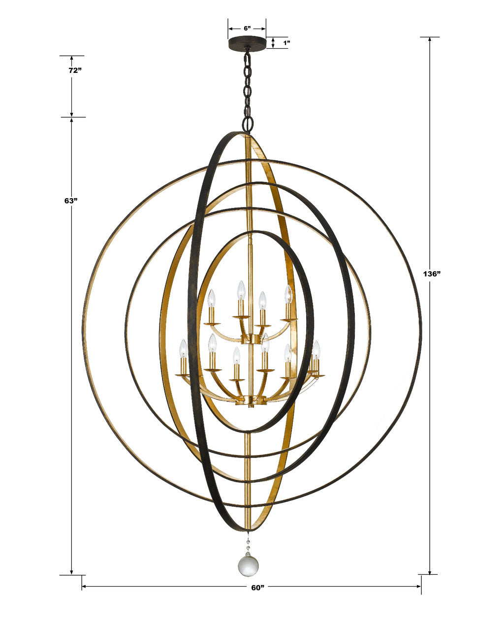 Luna 12 Light Chandelier