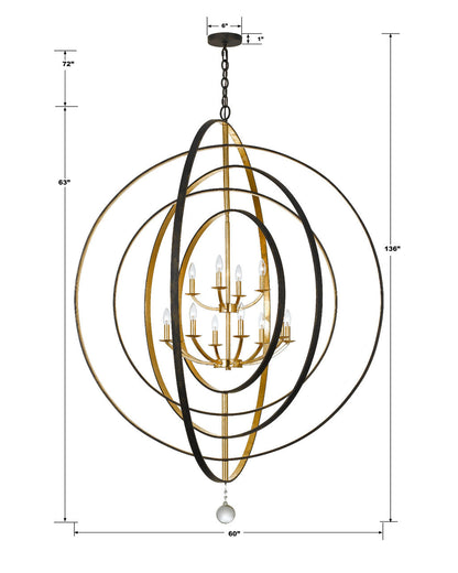 Luna 12 Light Chandelier