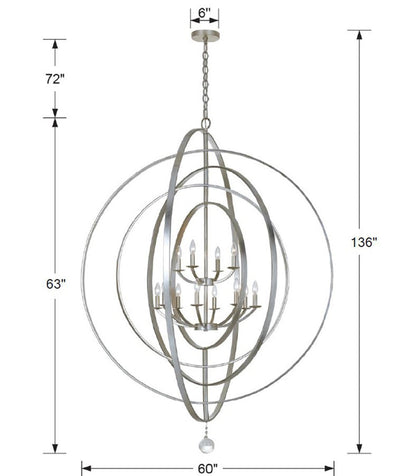Luna 12 Light Chandelier