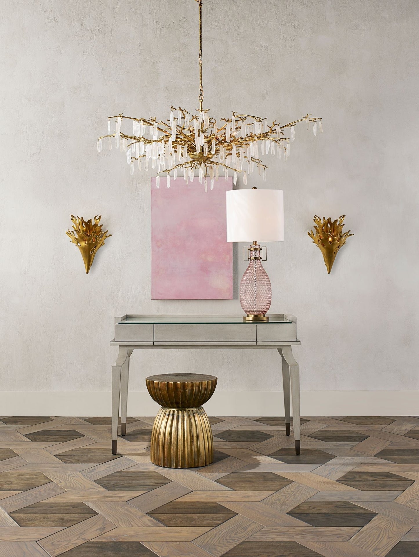 Forest Dawn 60 1/4" Wide 8-Light Gold and Crystal Chandelier