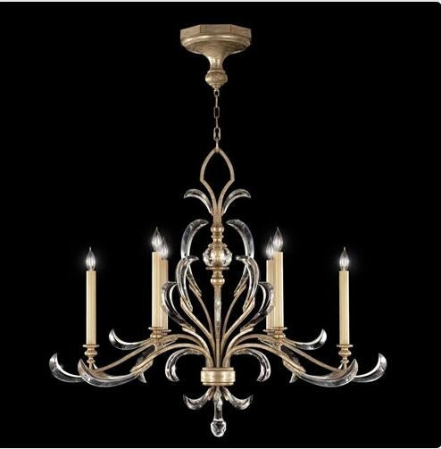 Fine Art Lamps Beveled Arcs Six-Light Chandelier