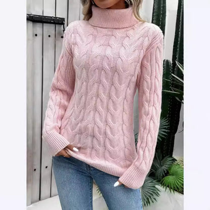 Women’s Cozy Cable-Knit Turtleneck Sweater Timeless Winter Elegance