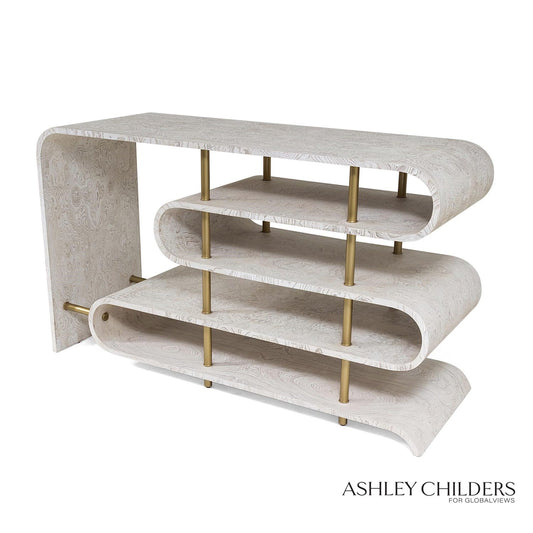Global Views Traverse White Console by Ashley Childers
