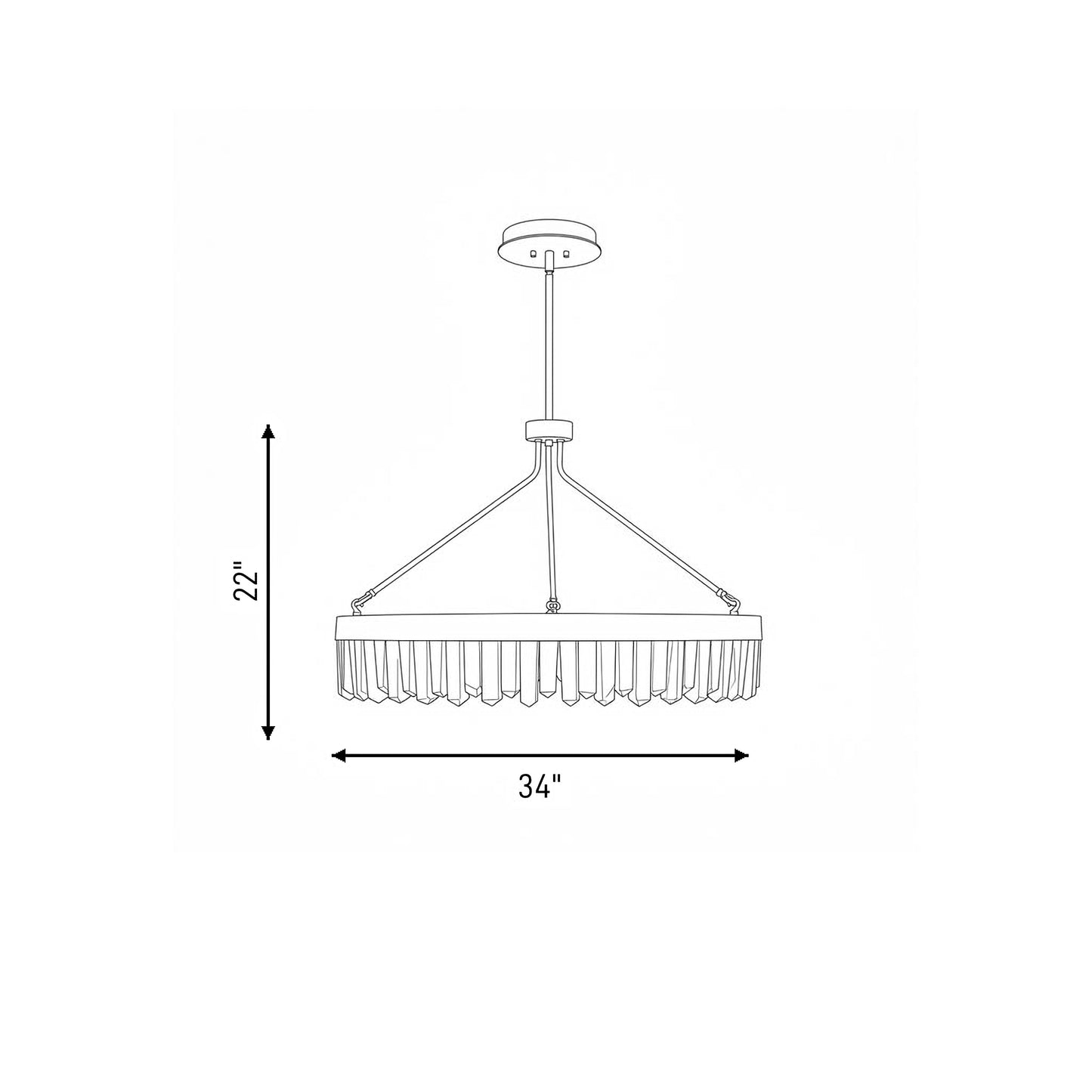 Landon 34-in LED Pendant
