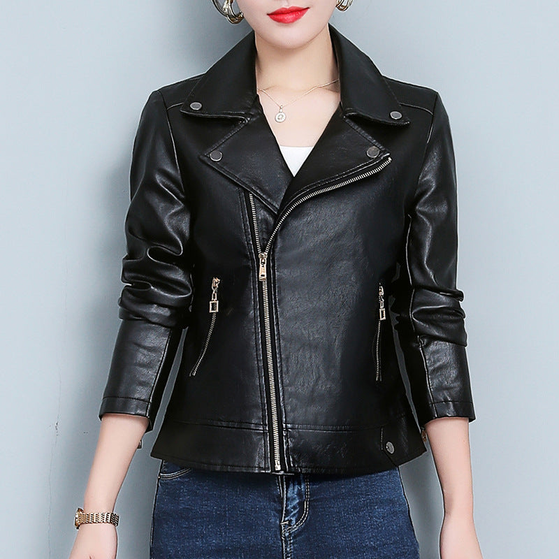 Women’s Versatile Short Leather Jacket Chic, Modern Everyday Style