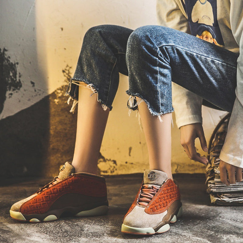 Women's Net Red Terracotta Daddy Sneakers Super Hot Trendy Style