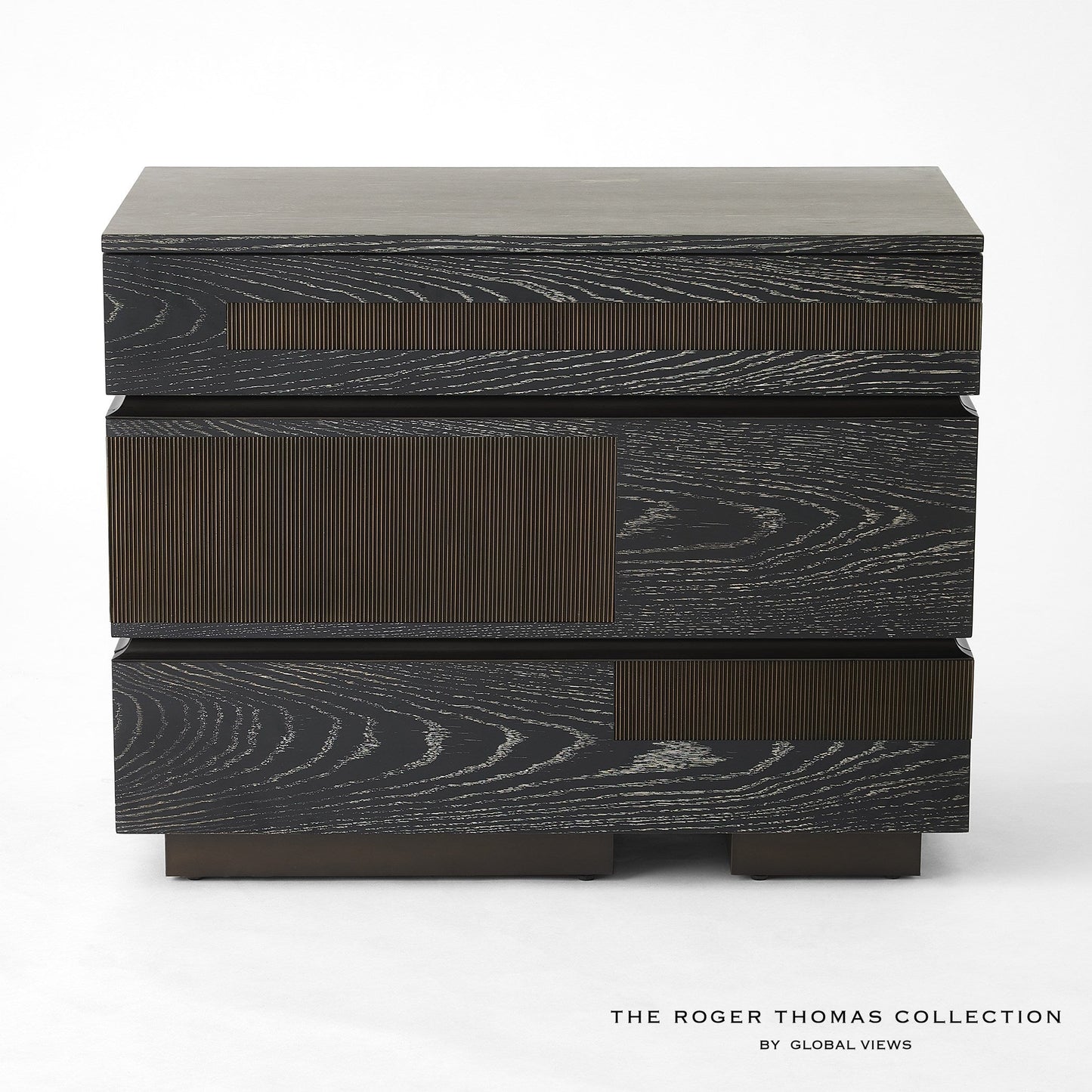 Global Views Brazil Chest-Black Cerused Oak