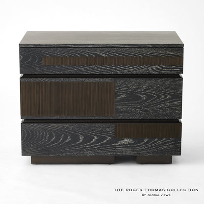 Global Views Brazil Chest-Black Cerused Oak