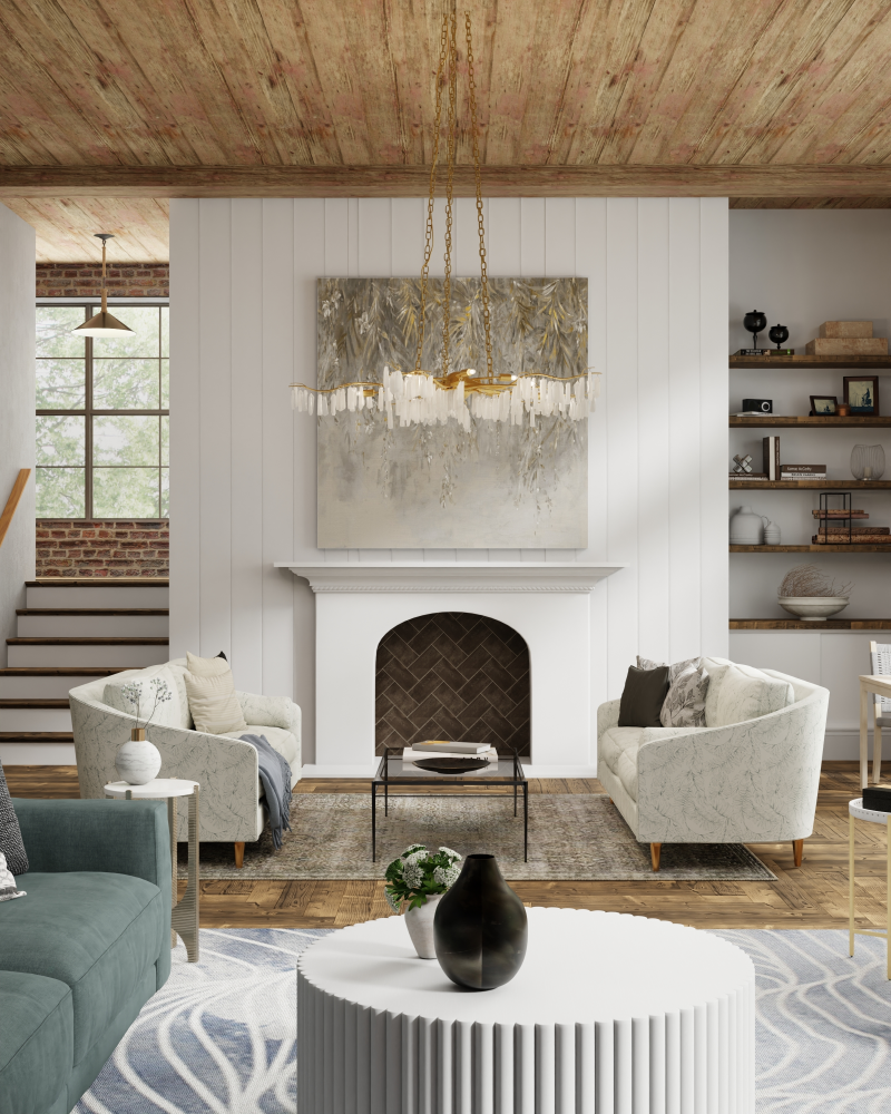 Forest Light Gold Chandelier
