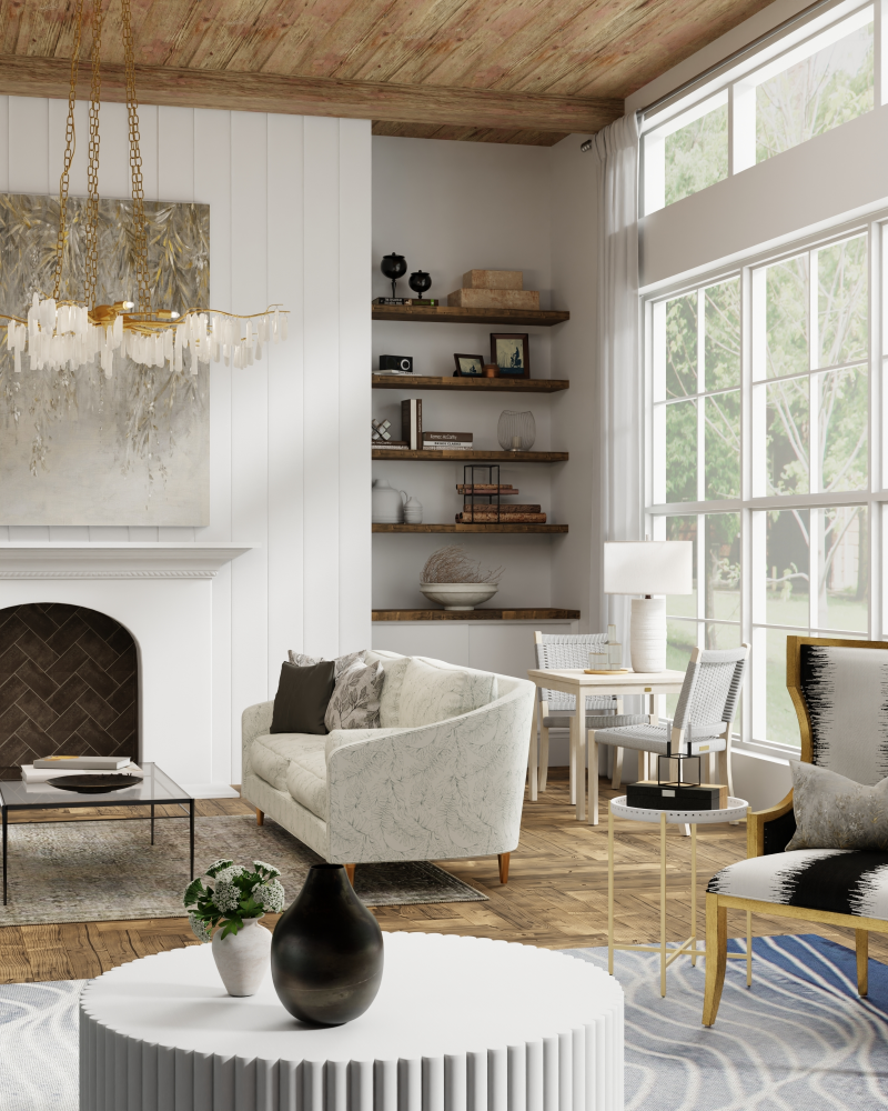 Forest Light Gold Chandelier