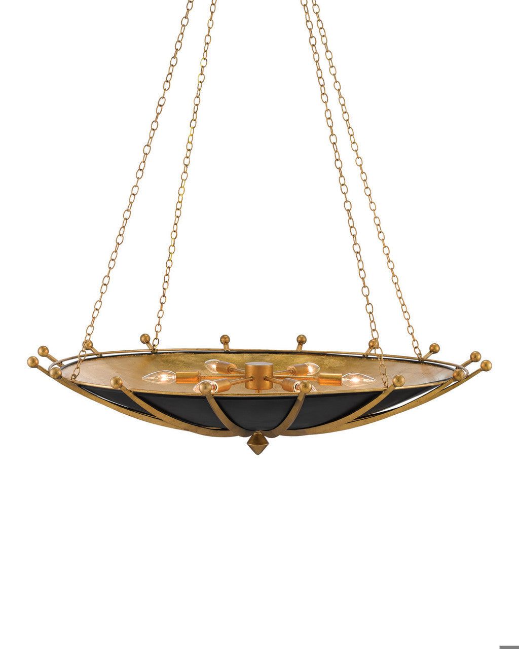 Fontaine Black &amp; Gold Chandelier