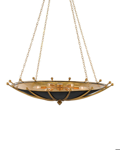 Fontaine Black &amp; Gold Chandelier