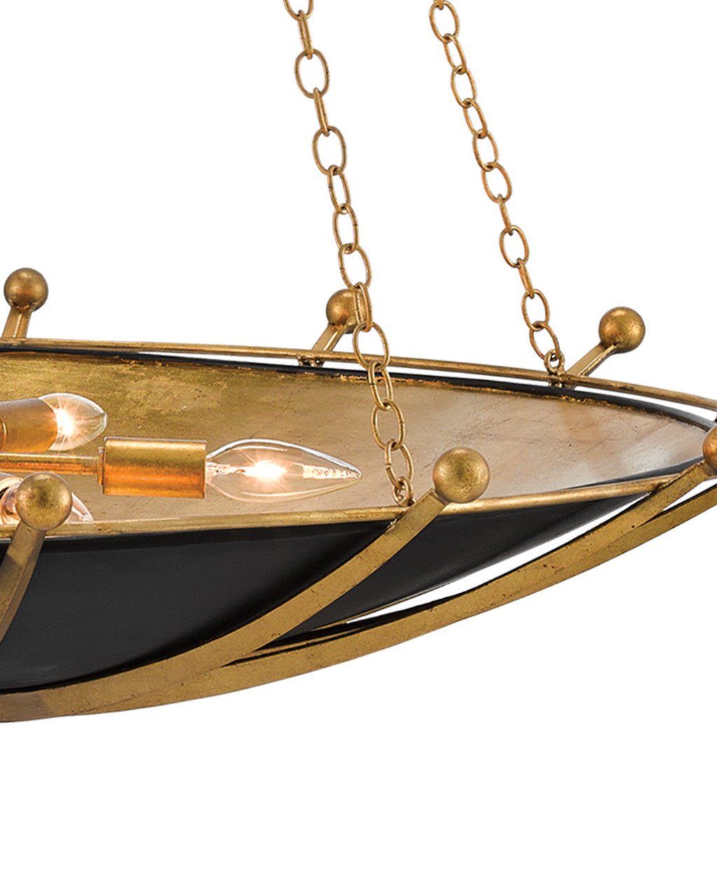 Fontaine Black &amp; Gold Chandelier