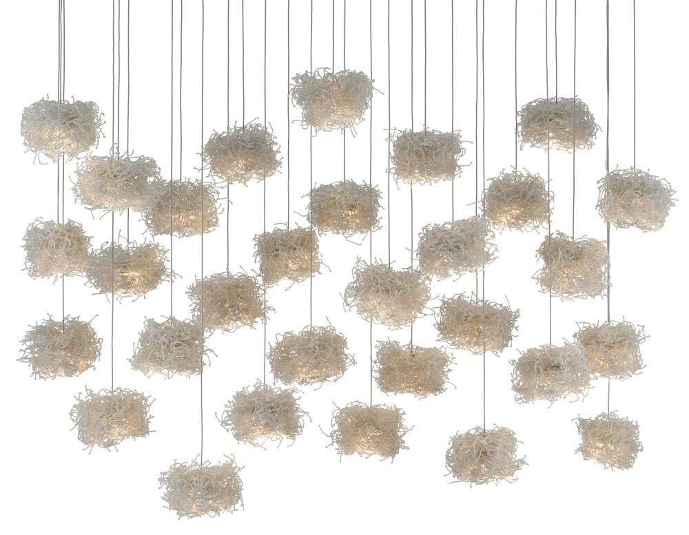 Birds Nest 30-Light Linear Multi-Drop Pendant
