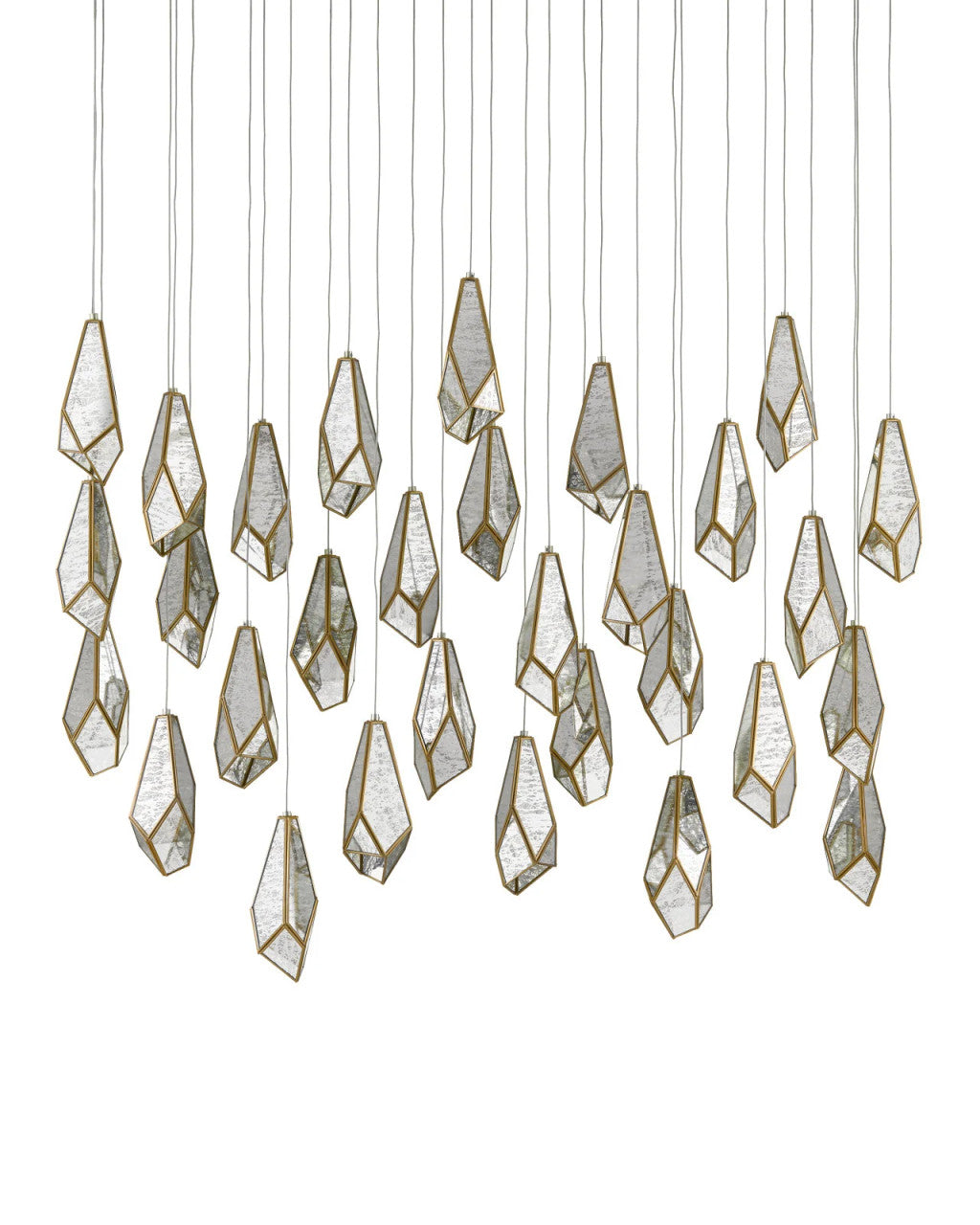 Glace Mirror 30-Light Linear Multi-Drop Pendant