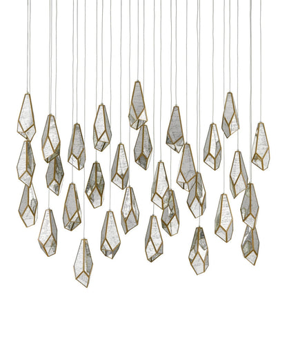 Glace Mirror 30-Light Linear Multi-Drop Pendant